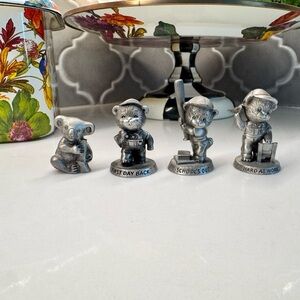 Vintage Avon Pewter Figurines School Days Animal Set